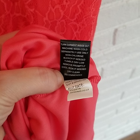 Torrid Sz1 Coral Floral Lace Skater Dress NWT - Picture 8 of 8